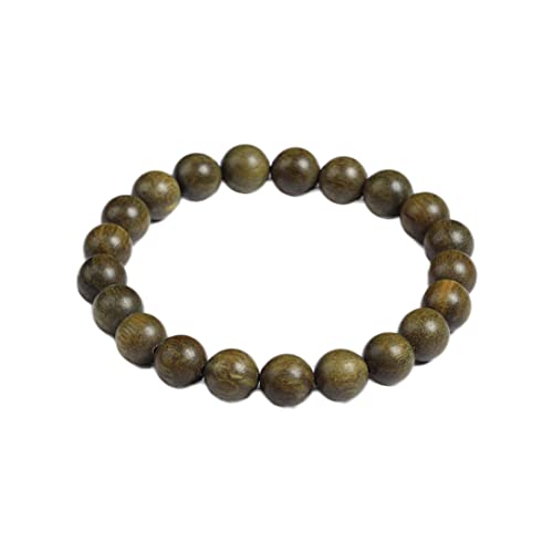 COLORFUL BLING Handmade Wooden Prayer Beaded Bracelet for Men Women Tibetan Buddhist Meditation Mala Beaded Stretch Bracelet Bangle Wood Jewelry - color: green