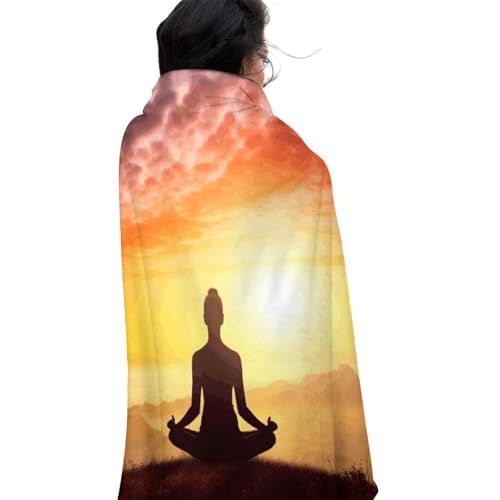 Extra Large Soft Flannel Throw Blanket Yoga Meditation Round Beach Blanket Circular Tapestry Meditation Mat Picnic Rug for Living Room Couch Bed Chair Dorm