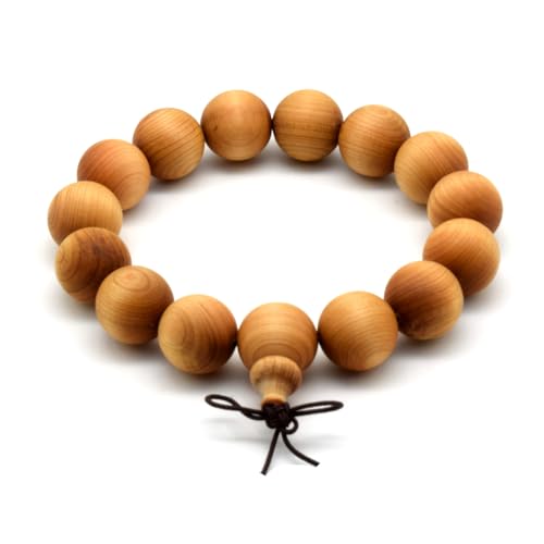 Zen Dear Unisex Thuja Sutchuenensis Wood Beads Wooden Bracelet Necklace Prayer Mala Wristband Bracelet - style: 15mm 15 Beads
