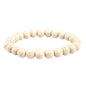 Natural Energy Healing Stone Charm Bracelet 8mm Natural Energy Healing Lava Rock Bracelet - Unisex - color: ZLY-White turquoise