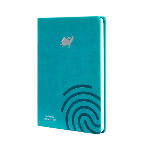 COMIX Guided Journal for Women & Men & Teen – Daily Prompts for Self-Discovery, Gratitude, Reflection – Goal Setting Notebook for Mindfulness, Happiness, Gift Choice– Turquoise, Peacock - color: Turquoise