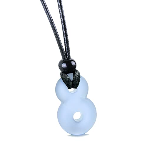 Infinity Necklace - Sea Glass Jewelry - Positive Vibes Collection - Cute Meditation Crystals - Spiritual Gifts for Yoga Lovers - High Vibration Tibetan Symbols - Cool and Trendy Good Luck Amulets - color: Pastel Purple Sea Glass Crystal