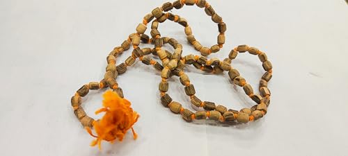 Tulsi Basil Japa Mala Necklace Handmade Religious Jaap/Meditation Bead Prayer Beads, Wrist Mala Wrap (Size: 6-8MM)