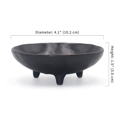 Prayer Offering Ritual Bowl Plate Great for Use Candles Tray Religious Spiritual Gifts （Black Praying） - style: Black Praying