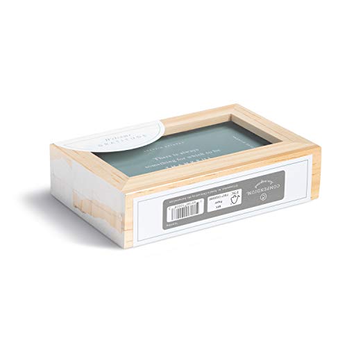 Compendium Daily Inspiration Card Set — Welcome Gratitude — 52 Inspiring Quote Cards, One for Each Week of the Year, Includes Wood Frame - color: Inspiration, size: 4.7"L x 5.9"W