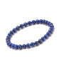 Agate Round Beaded Bracelet for Women Men Natural Agates Stone Healing Bracelets Stretch Elastic Handmade Polished Gemstone Beads Bracelet - color: Lapis Lazuli, size: 6mm Beads