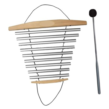 DYNWAVE Meditation Chime, Meditation Bowl Sound, Musical Instruments, Tubular Chime with Mallet for Home Office, 9 Tones Thickened - color: 9 Tones Thickened