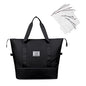 NPBAG Women Travel Duffel, Multi Functional Large Expandable Weekender Carry-on Tote, Gym Workout Overnight Bag, Mommy Hospital Bag for Labor and Delivery - color: Basic-Black, style: Basic Version