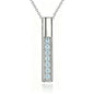 POPLYKE Chakra Necklace for Women 925 Sterling Silver Bar/Inifinity/Cross Necklace Mother Day Jewelry Gift for Women - style: March