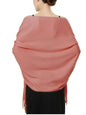 Luxurious Pashmina Feel Scarf & Shawl - Soft Solid Color Wrap for Weddings, Evening Dresses, Gifts - color: Berry