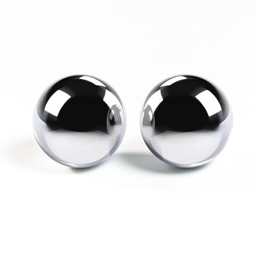 Baoding Balls 2.1 Inch Stainless Steel Meditation Balls, Hand Exercise Massage Balls for Home Office Exercise, Stress Relief, Anxiety Reduction (Without Bell Sound) - size: 2.1 Inch (without bell sound)
