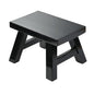 Small Stool Wooden Step Stool Footstool Solid Wood 8 inch for Kids Adults Plant Stand Fishing Stool (Black) - color: Black