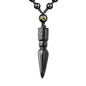 Black Obsidian Necklace Protection Pendant with Extended Bead Chain Healing Crystal Stone Amulet Necklace for Men Women - color: Vajra Peg