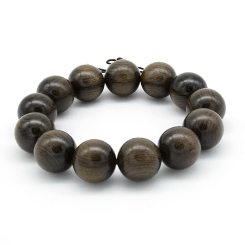 Zen Dear Unisex Burried Ebony Prayer Beads Buddha Buddhist Prayer Beads Meditation Mala Necklace Bracelet - style: 18mm 13 Beads