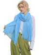 Pashmina Shawl Party Wraps Evening Dress Bridesmaid Long Cotton Scarves for Wedding - color: Light Blue 10