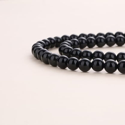 108 Beads Obsidian Stone Mala Bracelet Necklace - style: 6mm Onyx