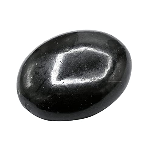 Black Tourmaline Crystals and Healing Stones - Large Palm Stone Crystals Piedra - Crystal for Good Luck, Positive Energy, Meditation - Unique Stocking Stuffers and Birthday Gifts for Women, Men - color: Black Tourmaline (Mental)