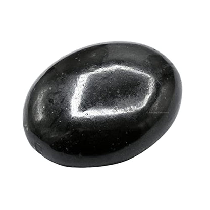 Black Tourmaline Crystals and Healing Stones - Large Palm Stone Crystals Piedra - Crystal for Good Luck, Positive Energy, Meditation - Unique Stocking Stuffers and Birthday Gifts for Women, Men - color: Black Tourmaline (Mental)