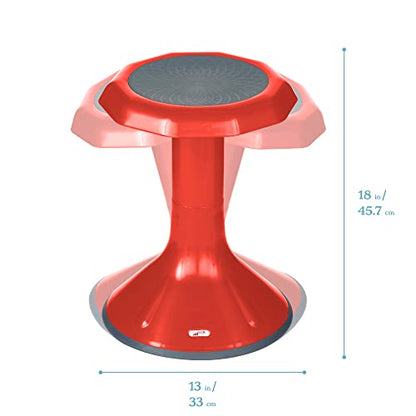 ECR4Kids ACE Active Core Engagement Wobble Stool, 18-Inch Seat Height, Flexible Seating, Red - color: Red