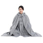 Meditation Buddhist Hooded Cloak Coat,Winter Thickened Plus Velvet Long Monk Monk Master Meditation Cloak Meditation - color: Light Gray, size: Small
