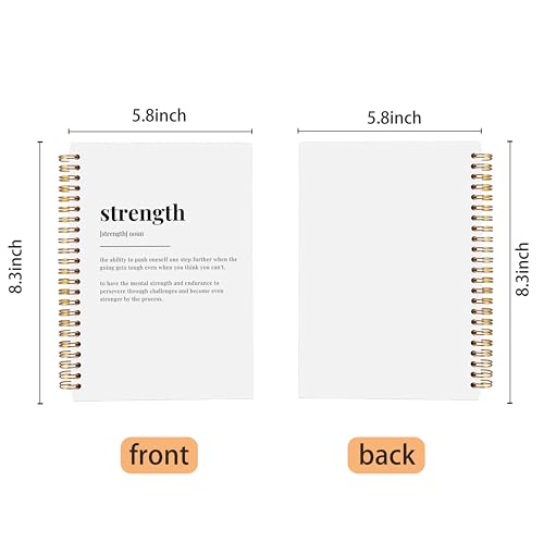 Strength Inspirational Notebook Journal, Inspirational Motivational Gifts for Women Men, Inspirational Spiral Notebook Journal 5.5x8.3 - color: 1-explanation-notebook