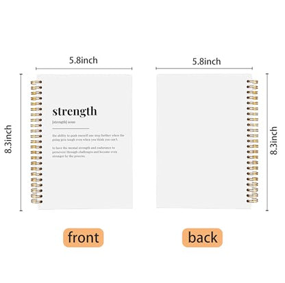 Strength Inspirational Notebook Journal, Inspirational Motivational Gifts for Women Men, Inspirational Spiral Notebook Journal 5.5x8.3 - color: 1-explanation-notebook