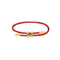 Bracelets for Women Adjustable Charm Bracelet, 18k Gold-plated Buckle Design Titanium Steel Wire Rope Women's Gift Jewelry - color: Red-Red