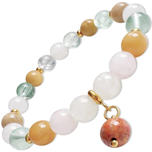 TEJO Natural Stone Bracelet for Women - size: 6.5 inches, style: Red Coral Natural Stone Bracelet – for Women
