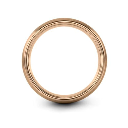 Gift for Yoga Fan - Yoga Meditation Ring - Flat Dome Bevel - Band - Men Women - Brushed Polished - Tungsten - Personalized Custom Engraving - 8mm - Anniversary Wedding - Yellow Rose Gold Silver - color: 03 - Rose Gold Grey Tungsten