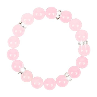 Healing Bracelet For Women Anxiety Crystal Bracelet Chakra Beaded Bracelets Rose Quartz Crystals And Healing Stones Yoga Bead Bracelet Calming Stretch Bracelet Stress Relief Gifts For Women - color: Pink-Chalcedony