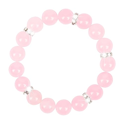 Healing Bracelet For Women Anxiety Crystal Bracelet Chakra Beaded Bracelets Rose Quartz Crystals And Healing Stones Yoga Bead Bracelet Calming Stretch Bracelet Stress Relief Gifts For Women - color: Pink-Chalcedony