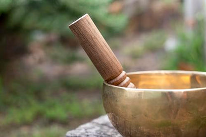 6-Inch Handmade Tibetan Singing Bowl ~ Superb B Crown Chakra Balancing ~ Best use for Meditation, Sound Healing, Cleansing, Mindfulness & Relaxation ~ Cushion & Sueded Leather wooden Mallet included