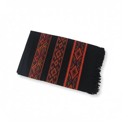 Handloom Wool Meditation Shawl, Oversized Wrap Throw, Gift for Men and Women - color: Ht-fine12