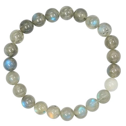 Amazing Gemstone Crystal Bracelet for Women Men's Gifts - Protection Healing Crystal Bracelet - 8mm Gemstone Beaded Stretchable Bracelet Pulseras Para Hombres Mujer Stocking Stuffers Mothers Day Gift (Labradorite) - color: Labradorite