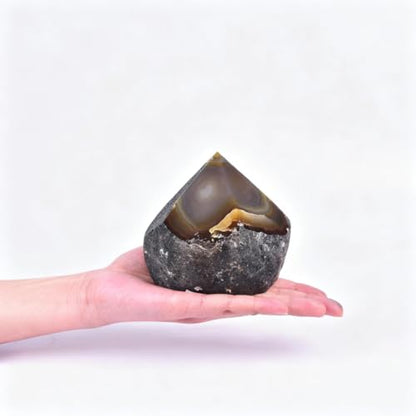 Rough Agate Wand Gemstone Big Irregular Column 1.7-2.2Lbs for Reiki Practitioner Chakra Balance Earth Vibration Energy Healing - color: Natural, size: 1.7-2.2 Pound