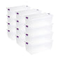 Sterilite 12-Pack 110 Quart ClearView Latch Box, Stackable Organizer Bins with Latching Lids - Clear Plastic Organization Containers for Closet, Bedroom, Shelving Units and Everyday Home Storage - size: 12 Pack, style: 110 Quart