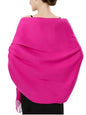 Luxurious Pashmina Feel Scarf & Shawl - Soft Solid Color Wrap for Weddings, Evening Dresses, Gifts - color: Hotpink