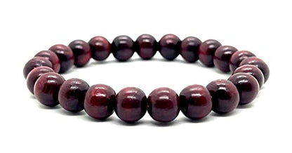 Cultivate Peace: 10mm Rosewood Stretch Bracelet - Wrist size 7.5 Inches