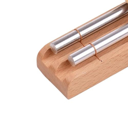 Simhoa Meditation Chimes Wind Chimes Tabletop Percussion Instrument Wooden Wind Bell Hand Chime, for Teachers Relaxing Sound, 2 Tones