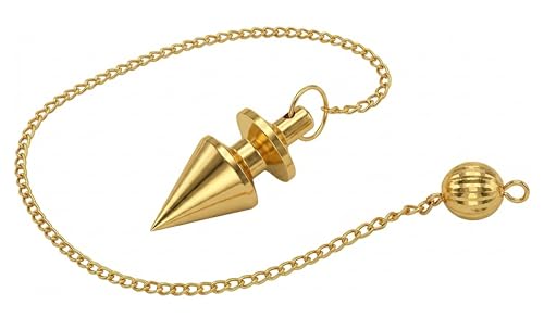 Cone with Round Ring Brass Metal Pendulum Healing dowsing Tool Reiki Meditation Divination Pendulum