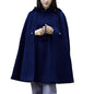 Meditation Cloak with Removable Zipper Hood Prayer Warm Robe Cozy Cape Poncho Women Men Oversize Coat - color: Blue, size: Large