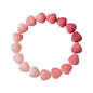 MUDI Bracelet For Women, Bodhi Seed Beads Bracelets Fidget Healing Energy Protection Stretch to My Man Jewelry Gift - color: Pink White Heart