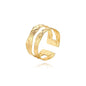 POTESSA 18K Gold Plated Cuff Bracelets Adjustable Dainty Bangle Handemade Jewelry for Women - style: Double-layer