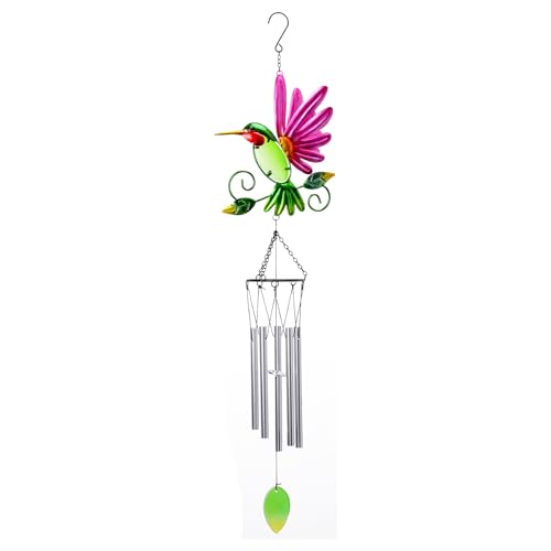 Taman Wind Chime for Outside - Hummingbird Wind Chimes for Outside Aluminum Tubes Decorative Memorial Gift, for Home, Outdoor, Yard, Patio,Garden Decor