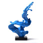 HAUCOZE Modern Sculpture Decor Abstract Sea Wave Figurine Home Art Table Centerpiece Gift for Bedroom Living Room Polyresin 16.1 Inch