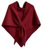Pashmina Shawl Wraps for Women, Knitted Shawls and Wraps Cardigan Cape Wool Cashmere Shoulder Top Sweater Shawl Scarf - color: Red