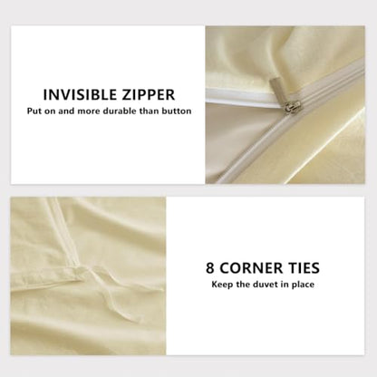 100% Washed Cotton Weighted Blanket Cover, Linen Feel Duvet Cover for Weighted Blanket 48"x72", Plain Simple Cotton Heavy Blanket Duvet Cover (Cream White, 48"x72") - color: Cream White (No Blanket), size: 48"x72"