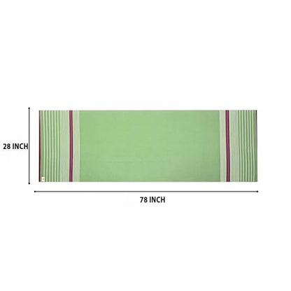 MELLOWBUFF Hand-Woven Cotton Yoga Mat – 100% Natural Cloth Yoga Rug for Hot Yoga, Exercise, Workout, Fitness & Meditation – Absorbent, Washable Yoga Rug, 78 x 28 Inches