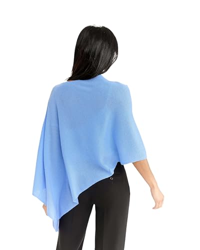 Womens 100% Cashmere Dress Topper - Cashmere Poncho Wrap