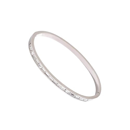 Elegant Minimalist Bangle Bracelet Adjustable Size Wristband Stainless Steel Jewelry Simple Everyday Wear Accessory - style: JDB201271 S
